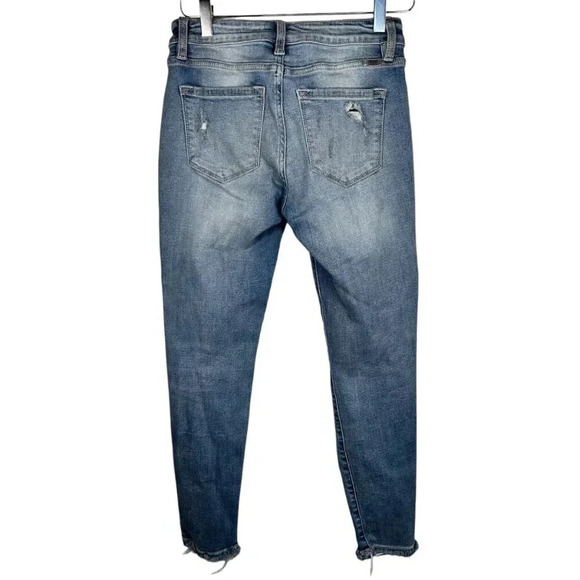 Kancan Los Angeles Size 5/26 Blue Skinny Distressed Denim Jeans Casual Streetwar - Picture 2 of 6